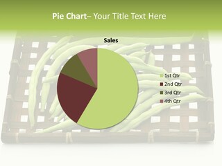 A Wooden Crate Filled With Green Beans On Top Of A Table PowerPoint Template