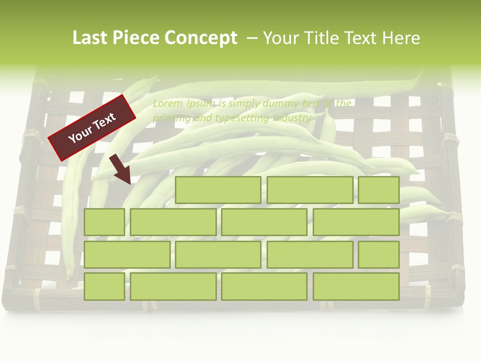 A Wooden Crate Filled With Green Beans On Top Of A Table PowerPoint Template