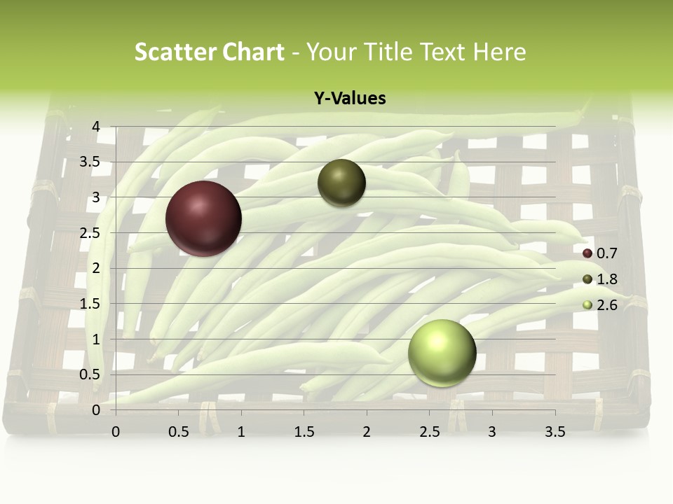 A Wooden Crate Filled With Green Beans On Top Of A Table PowerPoint Template