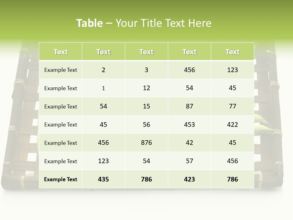 A Wooden Crate Filled With Green Beans On Top Of A Table PowerPoint Template