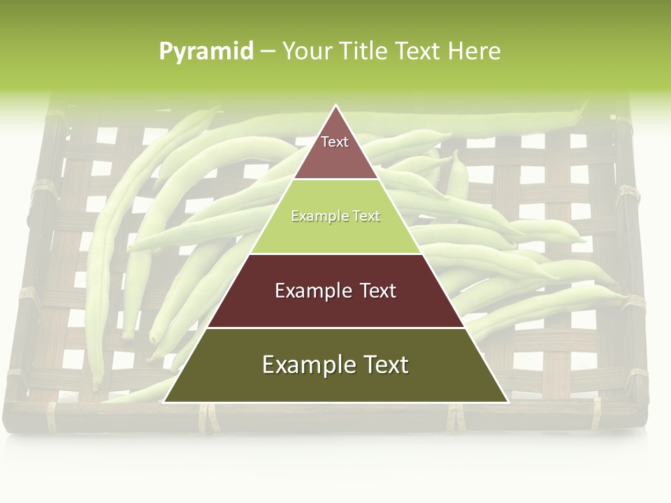 A Wooden Crate Filled With Green Beans On Top Of A Table PowerPoint Template