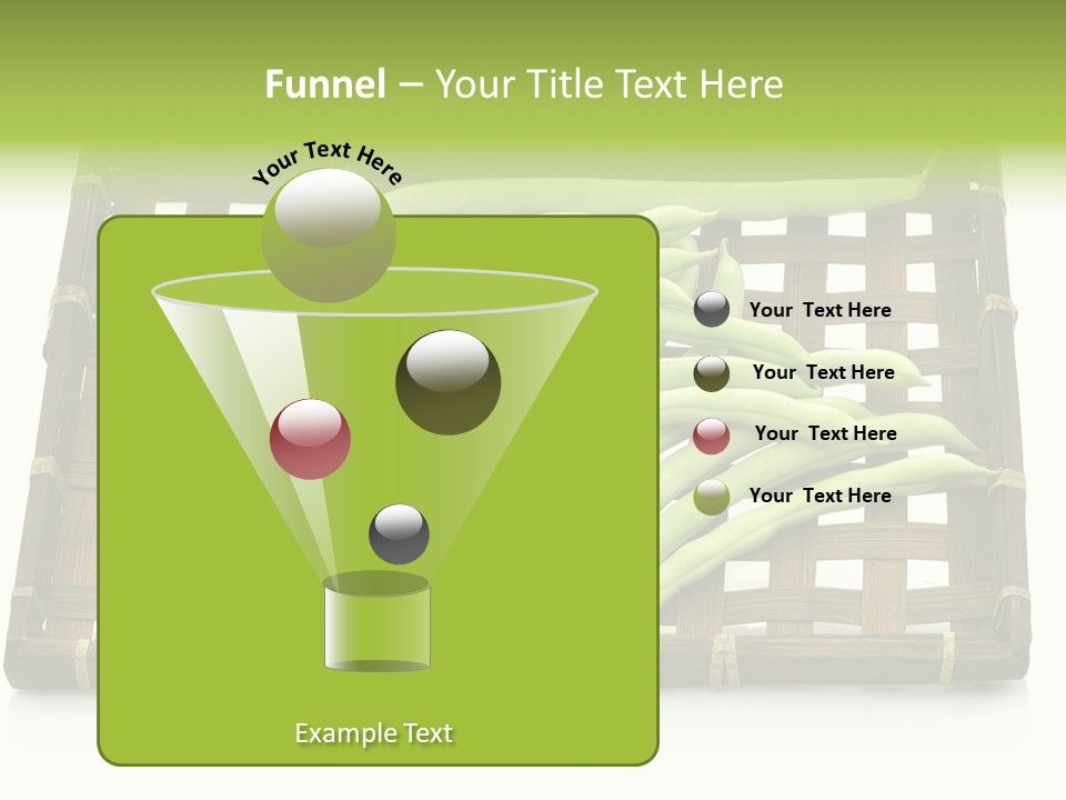 A Wooden Crate Filled With Green Beans On Top Of A Table PowerPoint Template