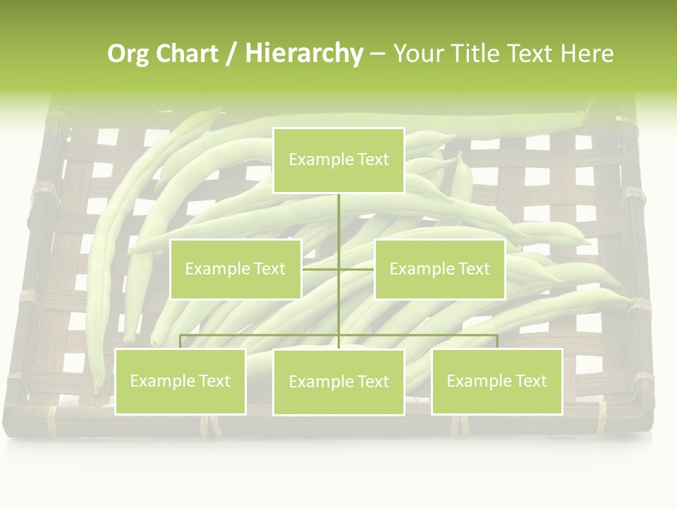 A Wooden Crate Filled With Green Beans On Top Of A Table PowerPoint Template