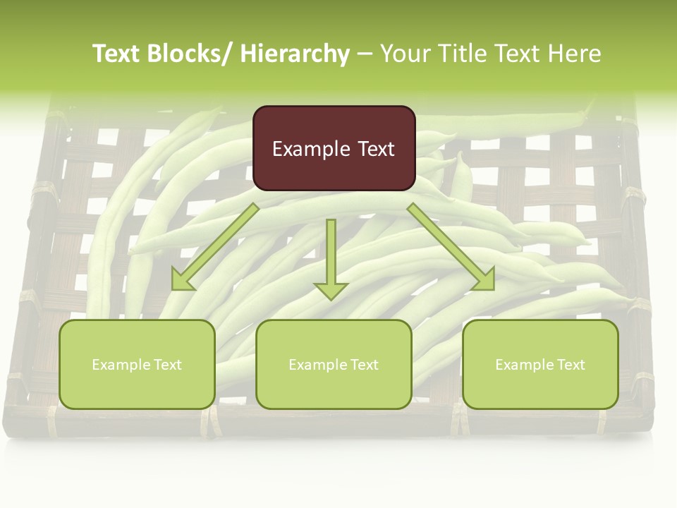 A Wooden Crate Filled With Green Beans On Top Of A Table PowerPoint Template
