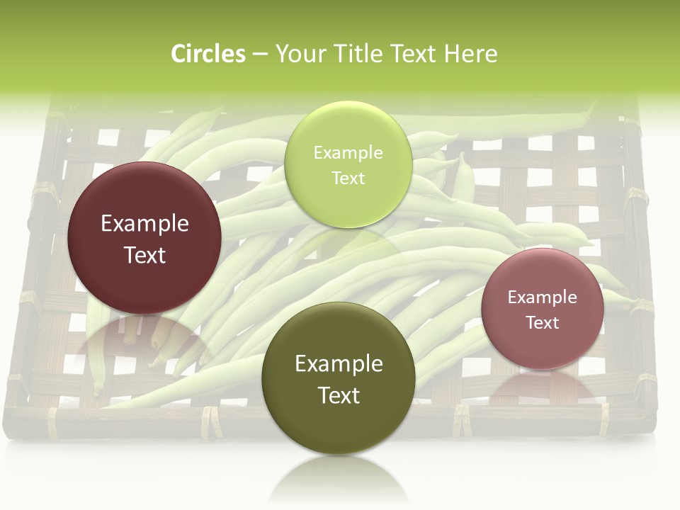 A Wooden Crate Filled With Green Beans On Top Of A Table PowerPoint Template