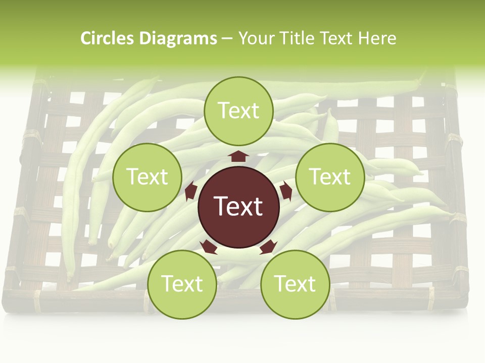 A Wooden Crate Filled With Green Beans On Top Of A Table PowerPoint Template