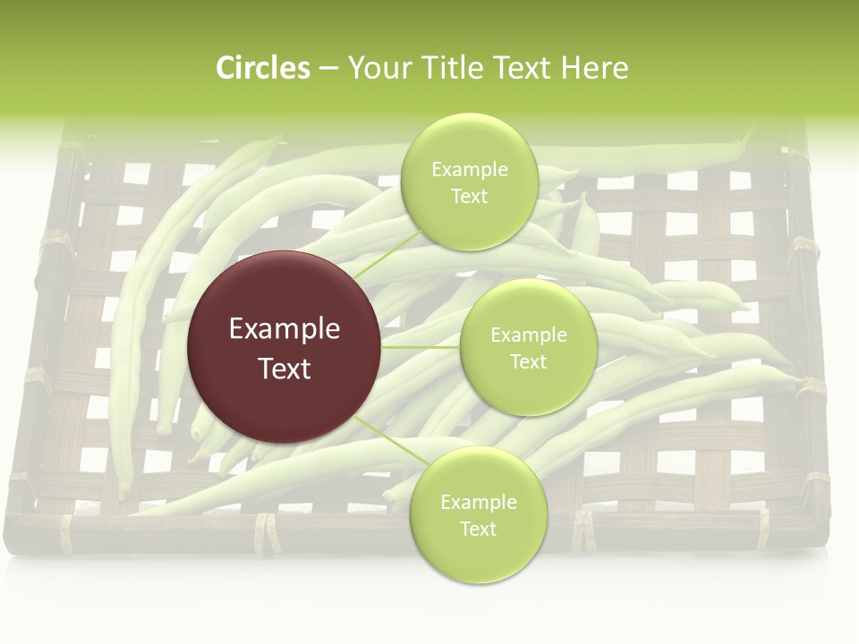 A Wooden Crate Filled With Green Beans On Top Of A Table PowerPoint Template