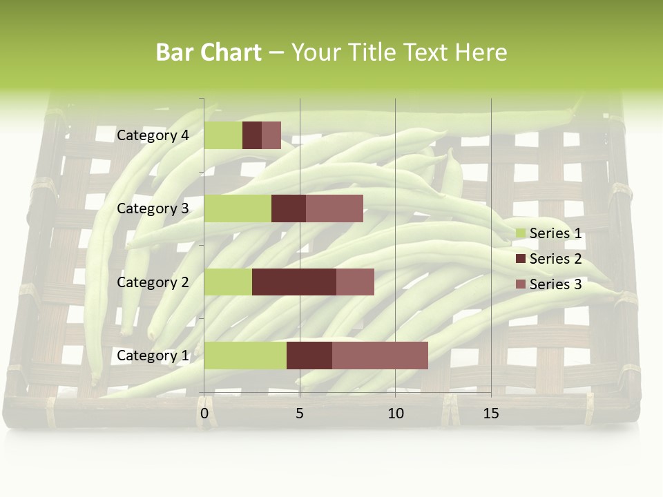 A Wooden Crate Filled With Green Beans On Top Of A Table PowerPoint Template
