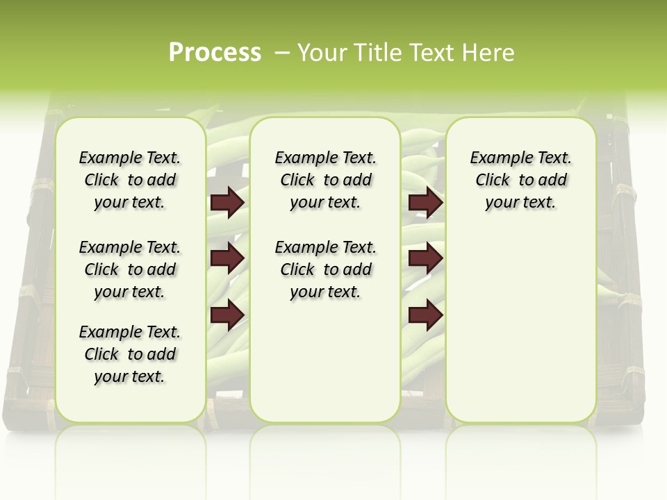 A Wooden Crate Filled With Green Beans On Top Of A Table PowerPoint Template