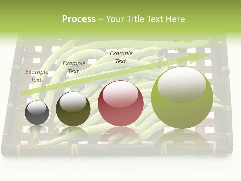 A Wooden Crate Filled With Green Beans On Top Of A Table PowerPoint Template
