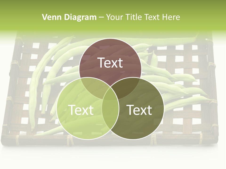 A Wooden Crate Filled With Green Beans On Top Of A Table PowerPoint Template