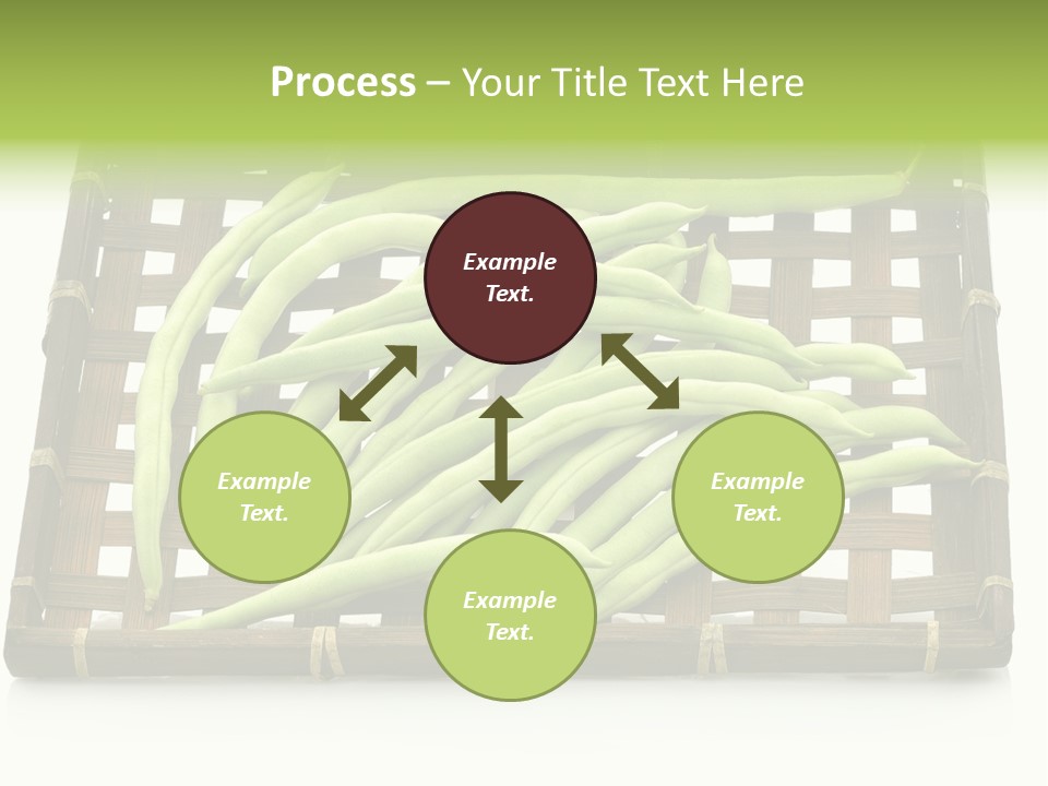 A Wooden Crate Filled With Green Beans On Top Of A Table PowerPoint Template