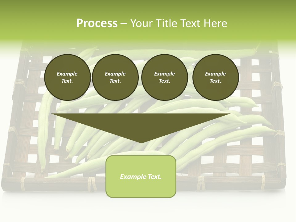 A Wooden Crate Filled With Green Beans On Top Of A Table PowerPoint Template