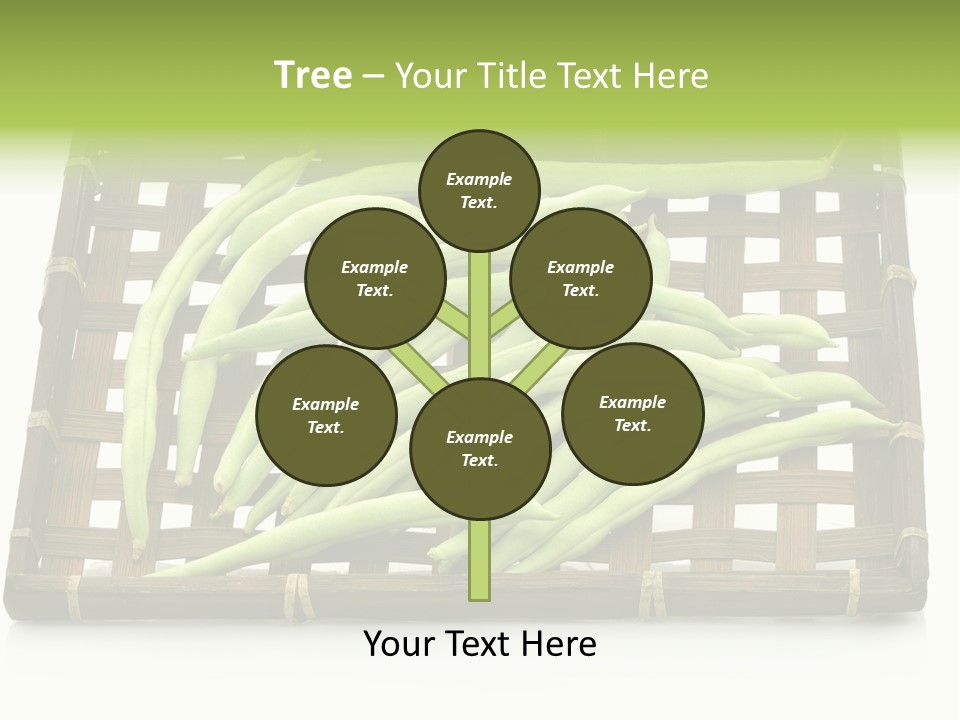A Wooden Crate Filled With Green Beans On Top Of A Table PowerPoint Template
