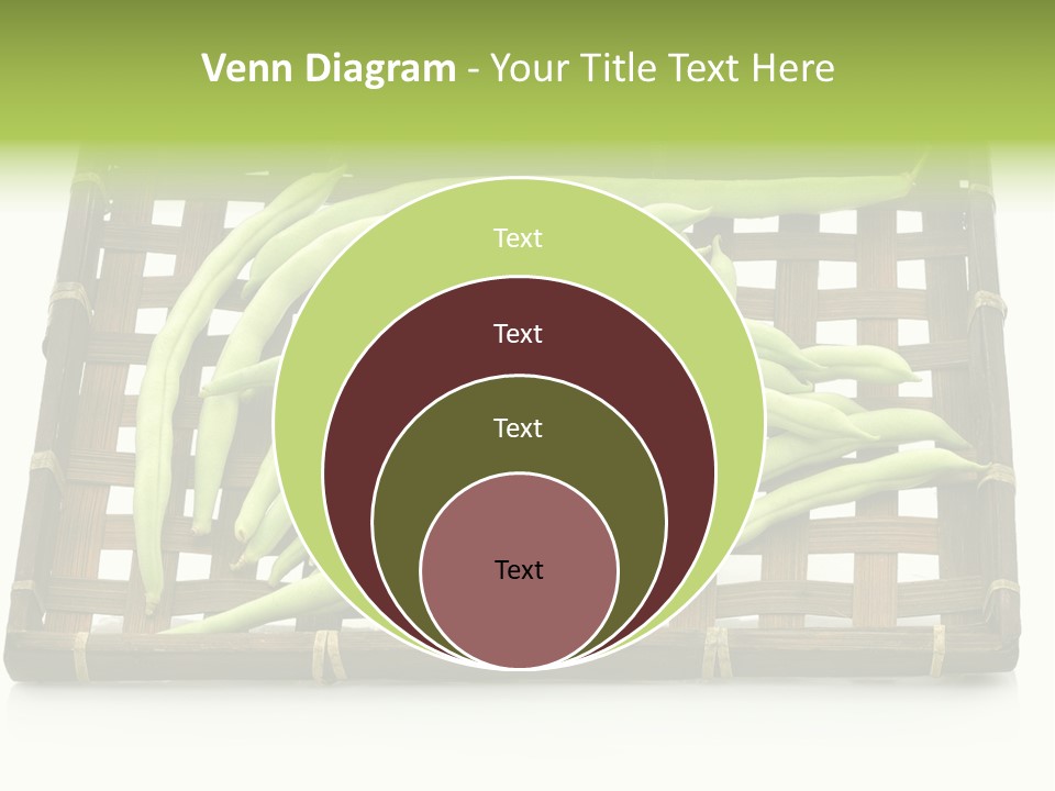 A Wooden Crate Filled With Green Beans On Top Of A Table PowerPoint Template