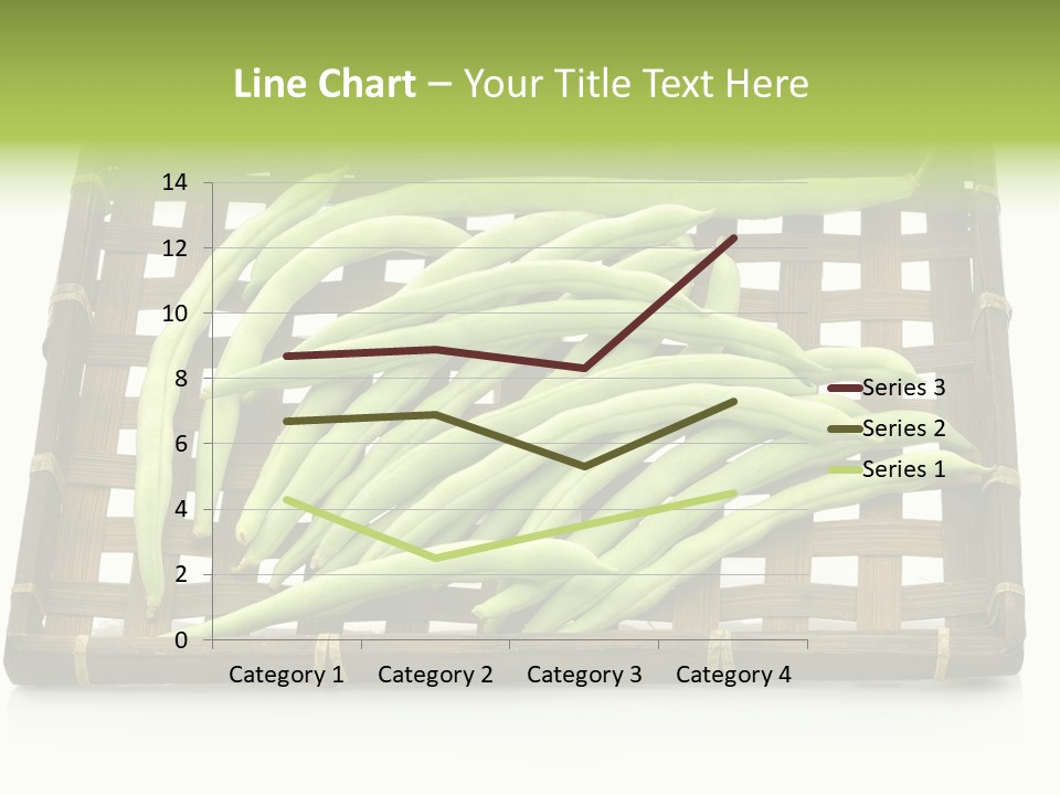 A Wooden Crate Filled With Green Beans On Top Of A Table PowerPoint Template