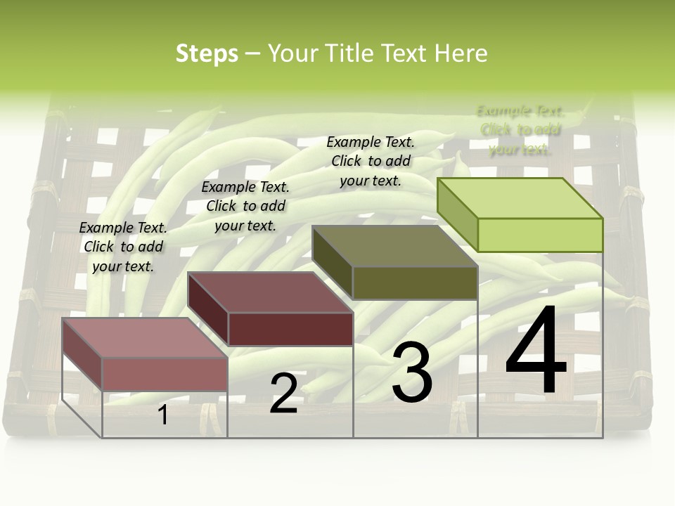 A Wooden Crate Filled With Green Beans On Top Of A Table PowerPoint Template