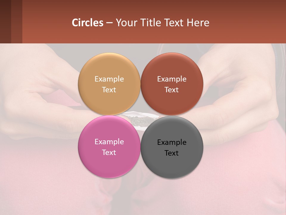 A Woman Holding A Cigarette In Her Hands PowerPoint Template