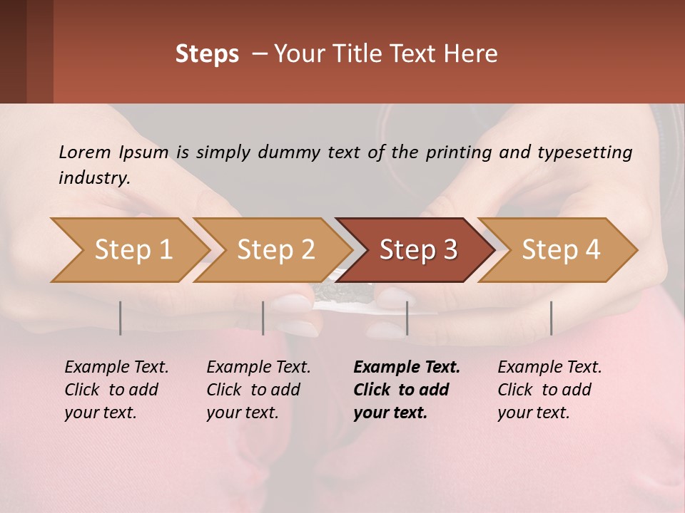 A Woman Holding A Cigarette In Her Hands PowerPoint Template