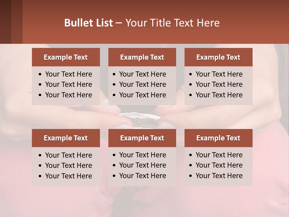 A Woman Holding A Cigarette In Her Hands PowerPoint Template