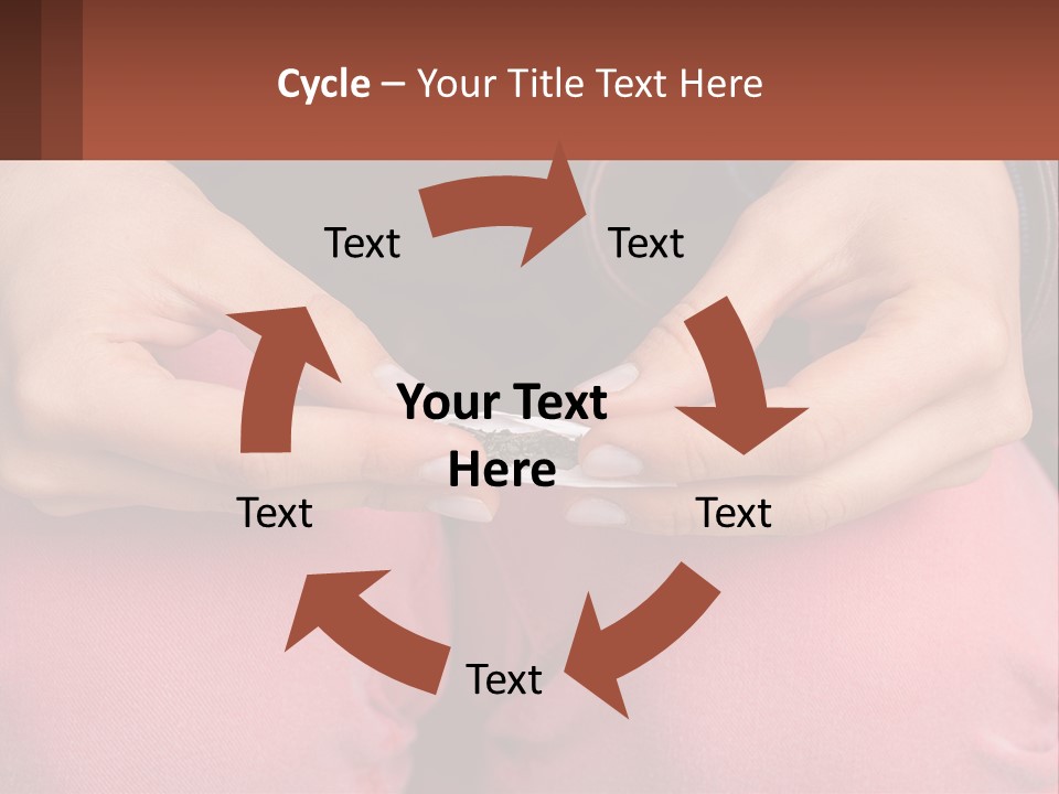 A Woman Holding A Cigarette In Her Hands PowerPoint Template