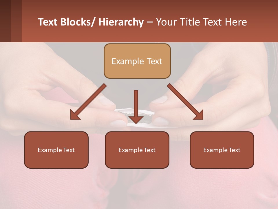 A Woman Holding A Cigarette In Her Hands PowerPoint Template