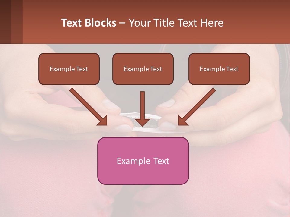 A Woman Holding A Cigarette In Her Hands PowerPoint Template