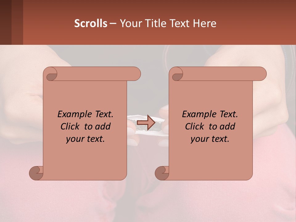 A Woman Holding A Cigarette In Her Hands PowerPoint Template