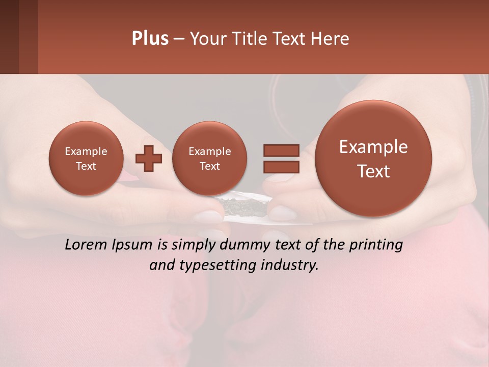 A Woman Holding A Cigarette In Her Hands PowerPoint Template