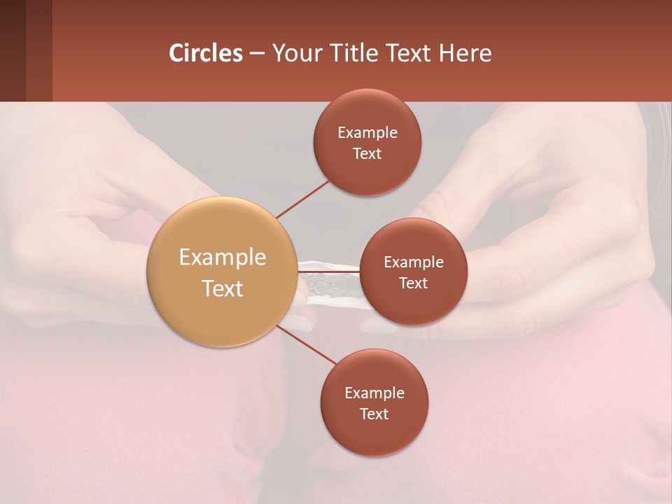 A Woman Holding A Cigarette In Her Hands PowerPoint Template