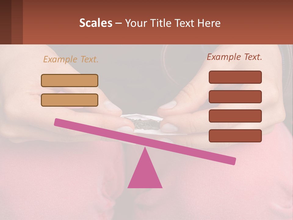 A Woman Holding A Cigarette In Her Hands PowerPoint Template