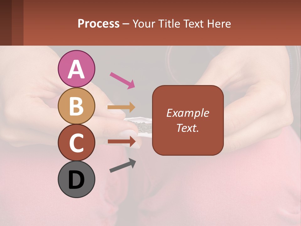 A Woman Holding A Cigarette In Her Hands PowerPoint Template