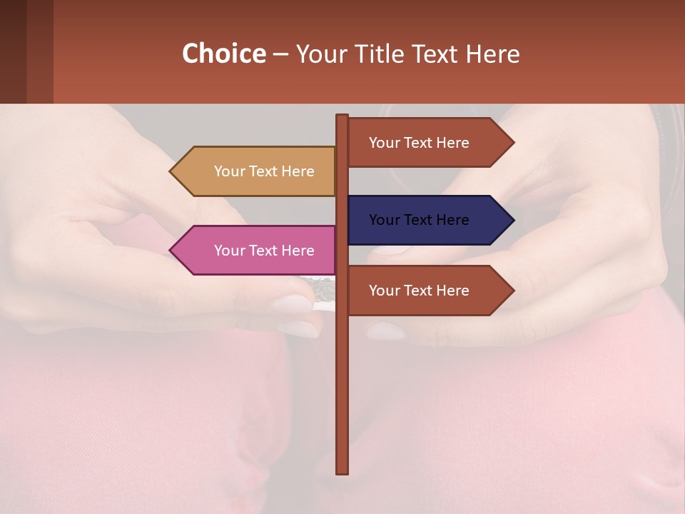 A Woman Holding A Cigarette In Her Hands PowerPoint Template