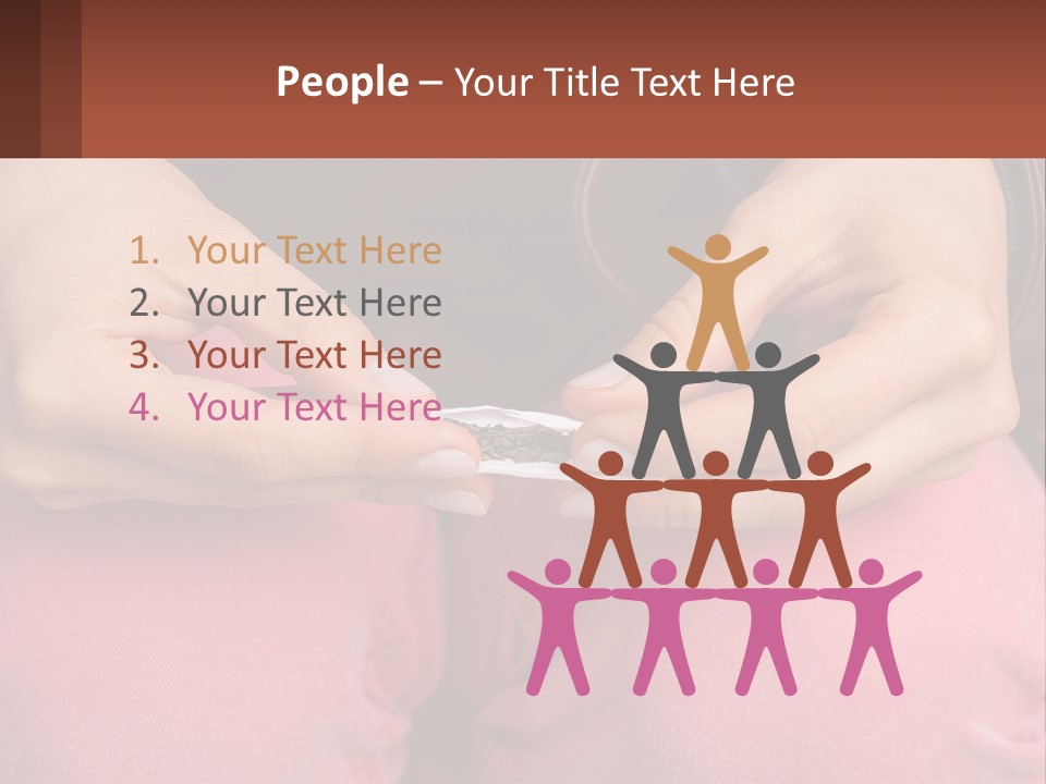 A Woman Holding A Cigarette In Her Hands PowerPoint Template