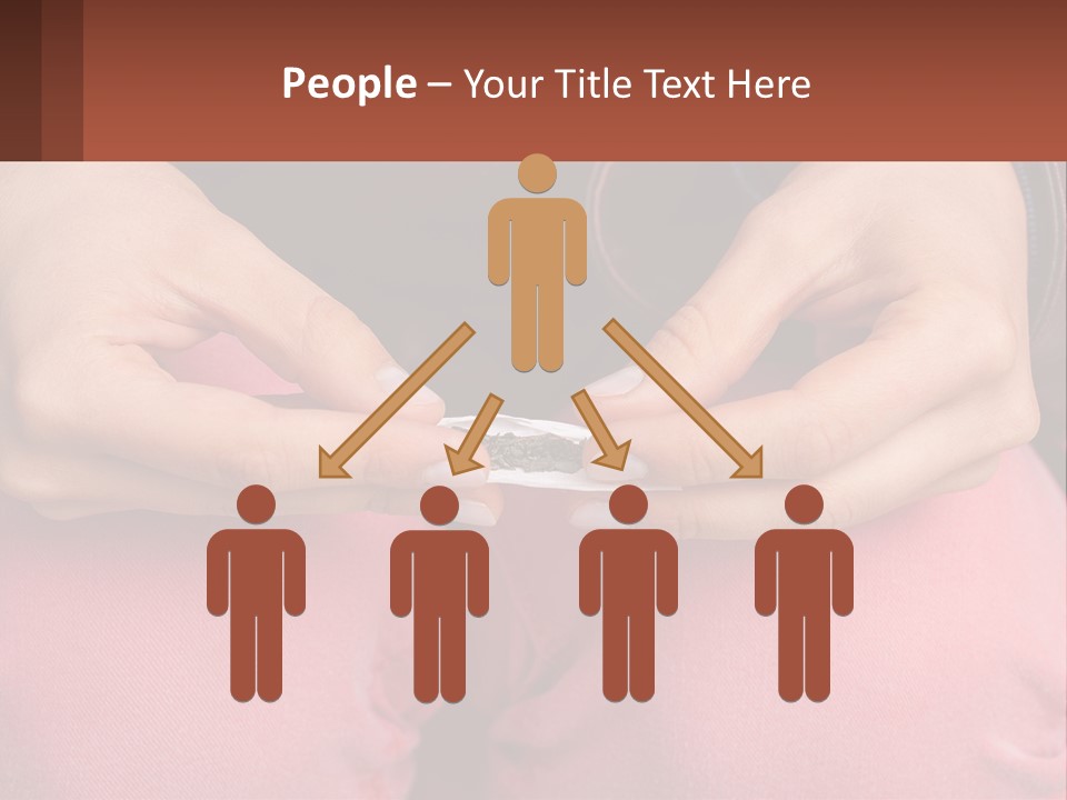 A Woman Holding A Cigarette In Her Hands PowerPoint Template