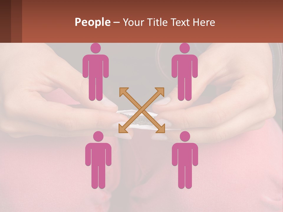 A Woman Holding A Cigarette In Her Hands PowerPoint Template