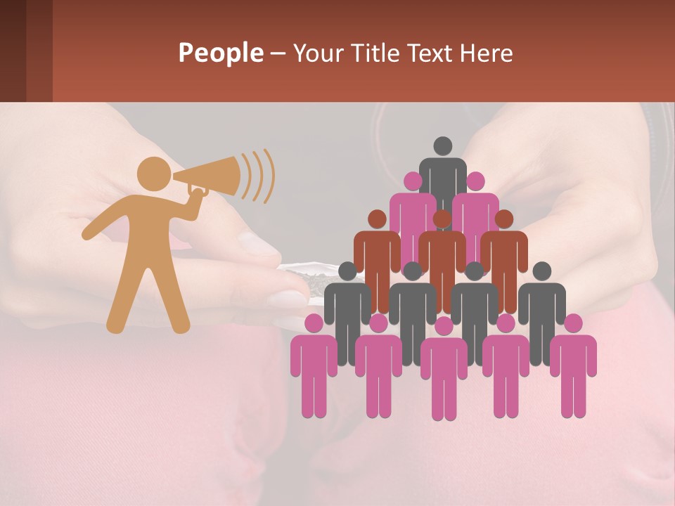 A Woman Holding A Cigarette In Her Hands PowerPoint Template