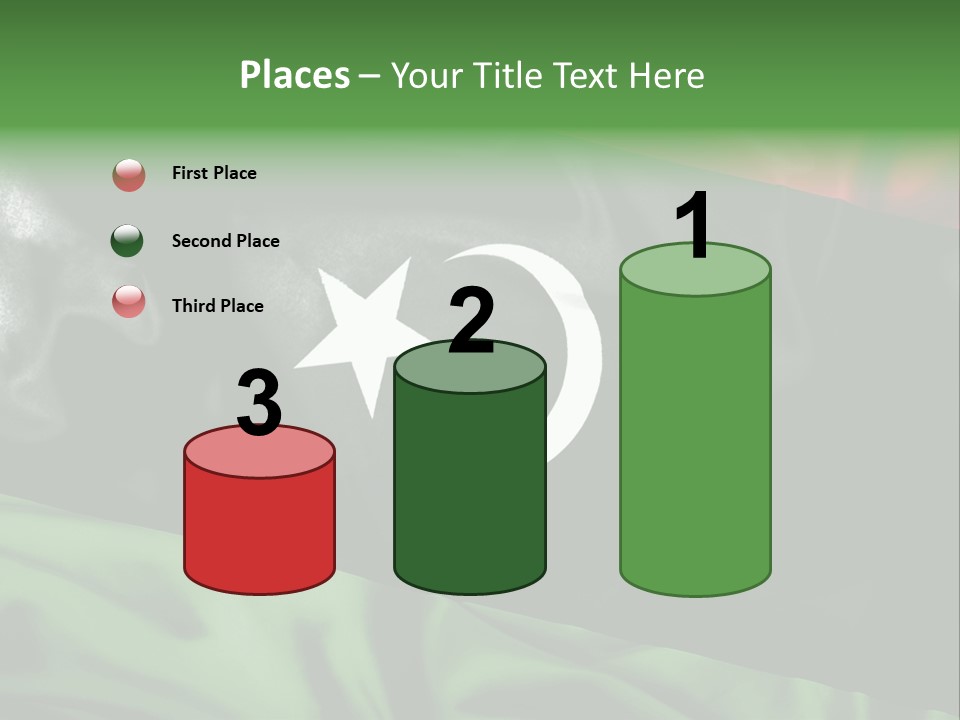 A Flag With A Star And Crescent On It PowerPoint Template