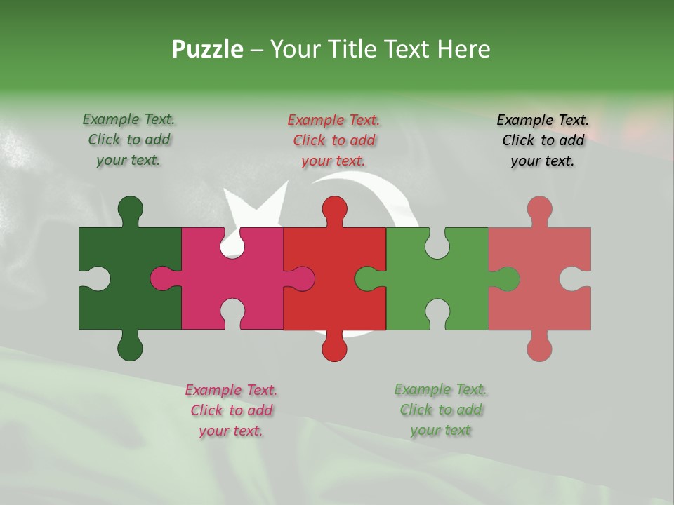 A Flag With A Star And Crescent On It PowerPoint Template