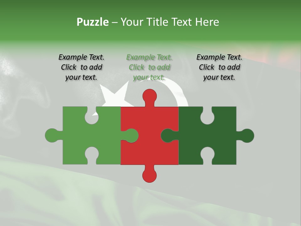 A Flag With A Star And Crescent On It PowerPoint Template