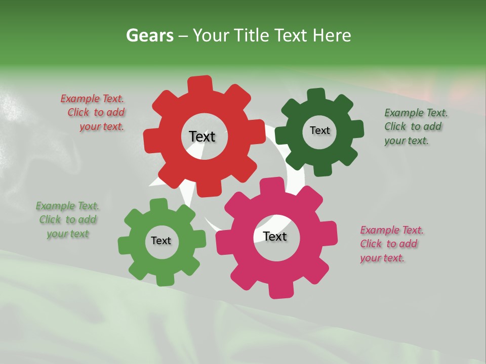 A Flag With A Star And Crescent On It PowerPoint Template