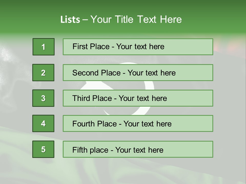 A Flag With A Star And Crescent On It PowerPoint Template