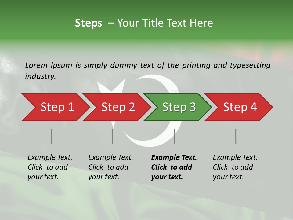 A Flag With A Star And Crescent On It PowerPoint Template