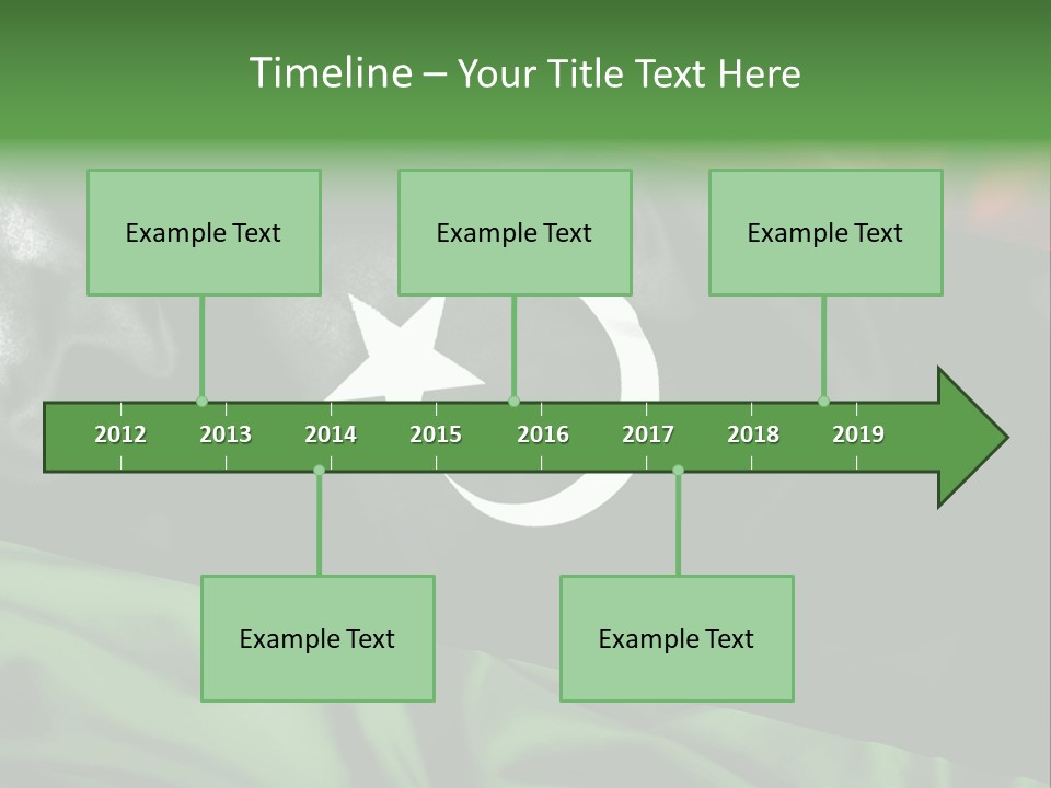 A Flag With A Star And Crescent On It PowerPoint Template