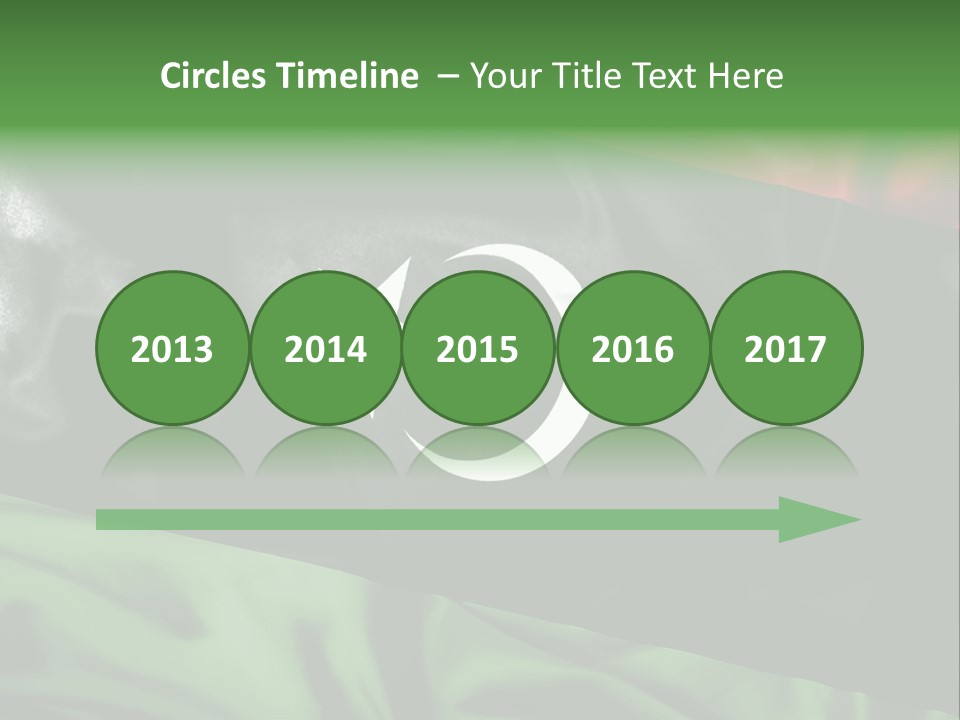 A Flag With A Star And Crescent On It PowerPoint Template