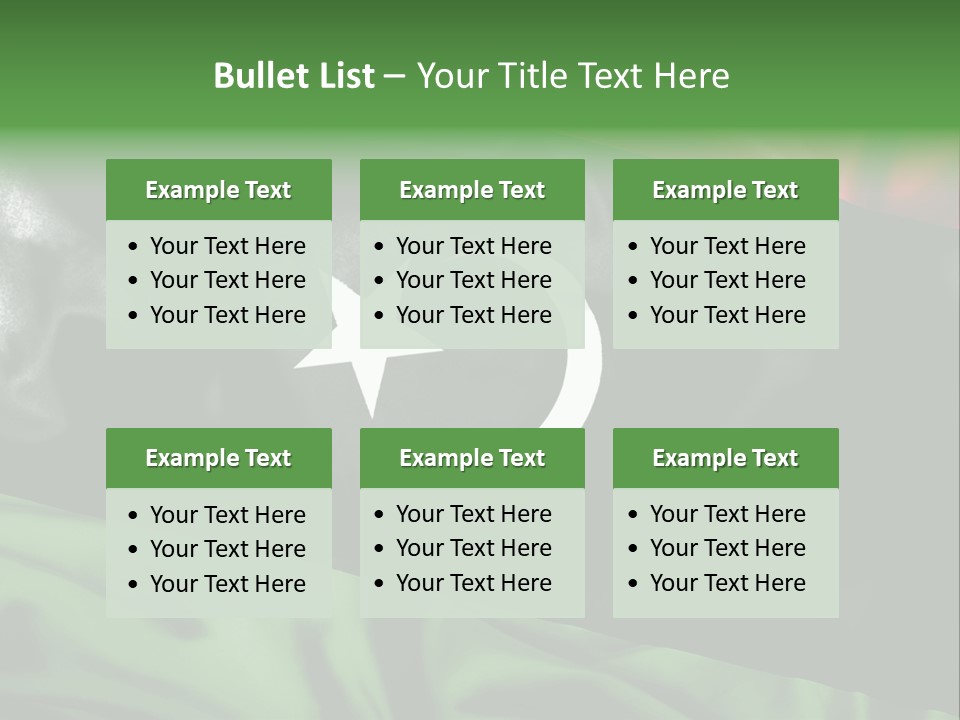 A Flag With A Star And Crescent On It PowerPoint Template