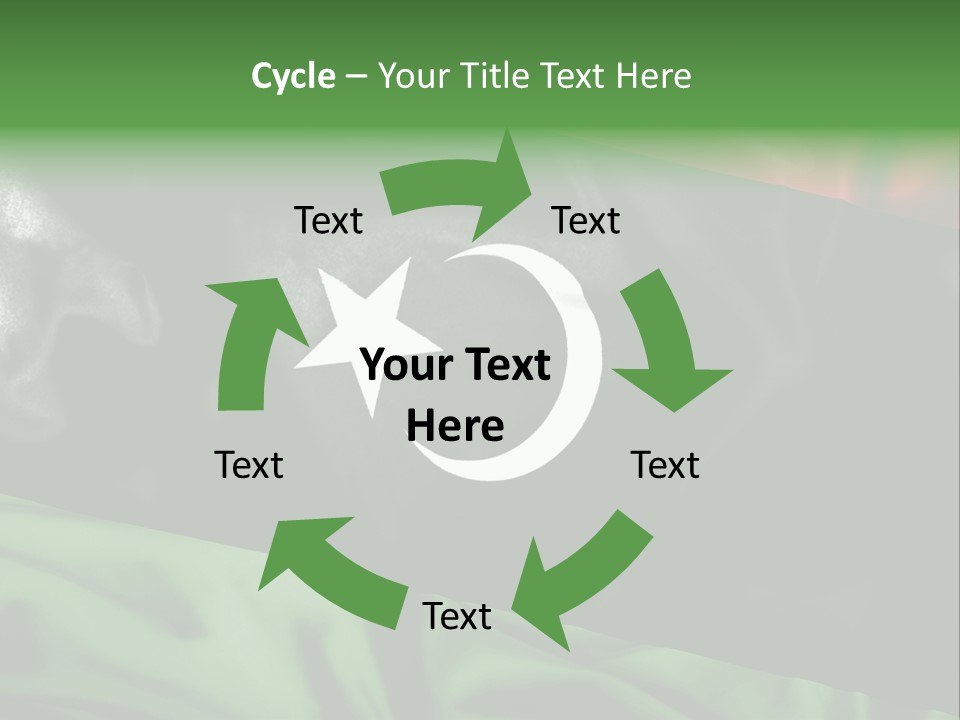 A Flag With A Star And Crescent On It PowerPoint Template