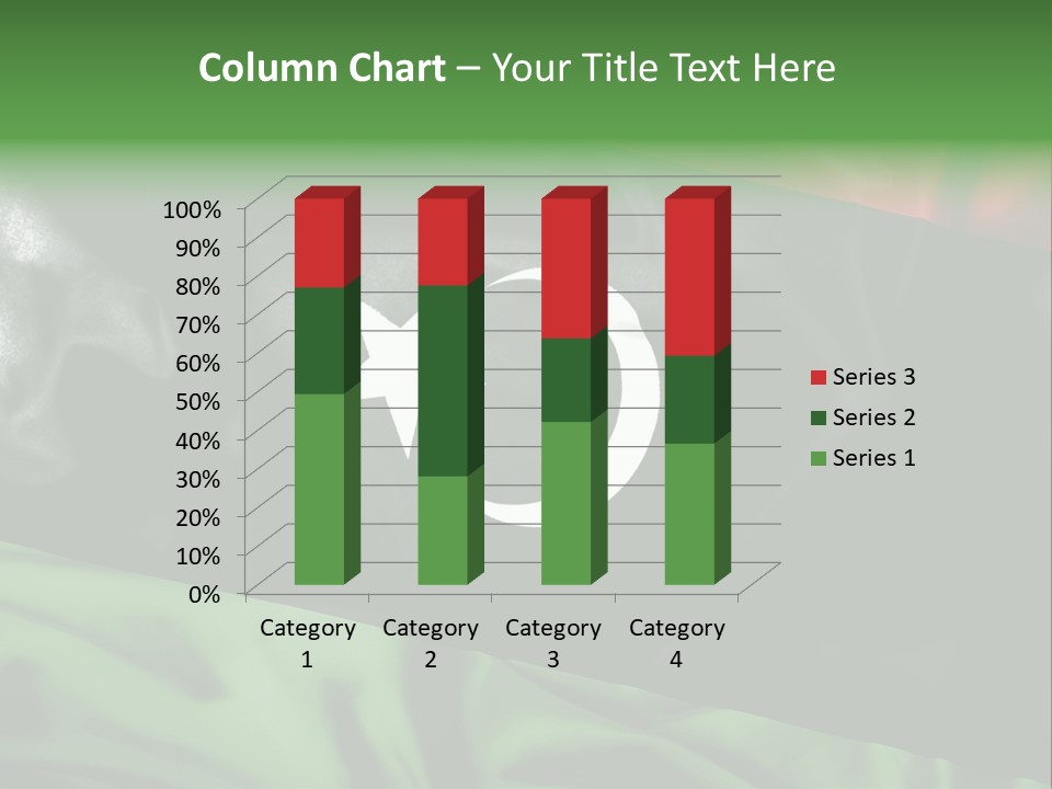 A Flag With A Star And Crescent On It PowerPoint Template