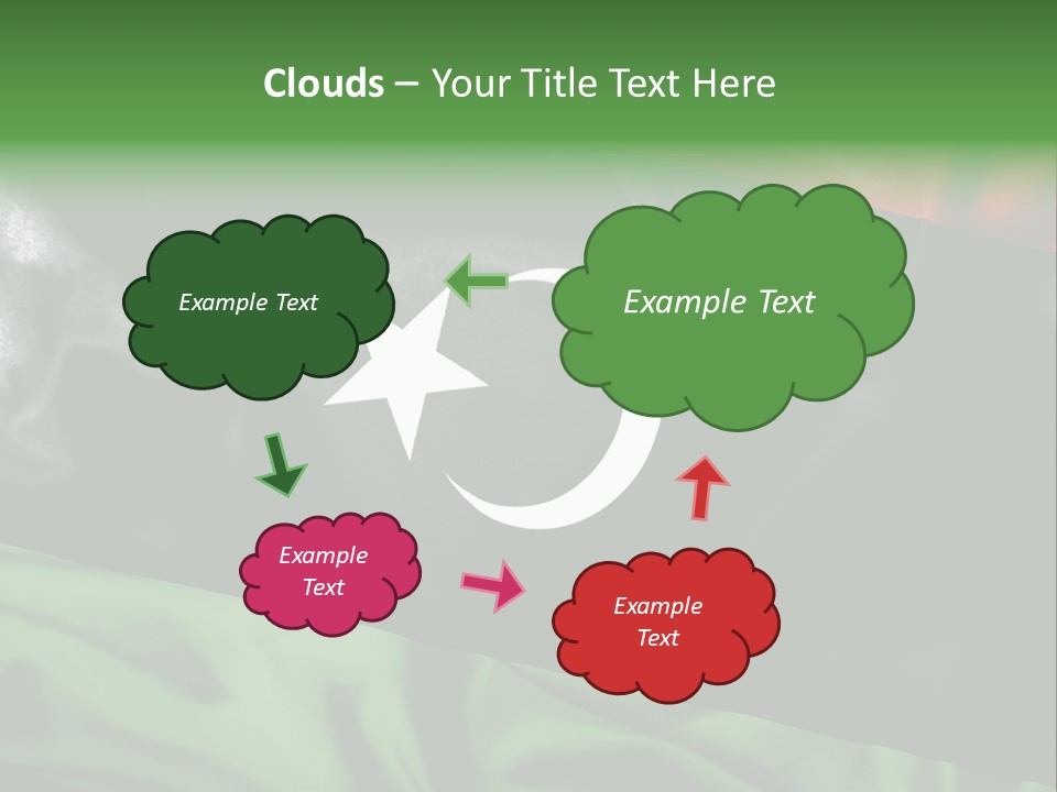 A Flag With A Star And Crescent On It PowerPoint Template