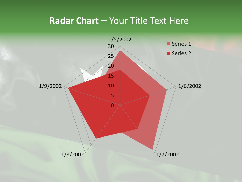 A Flag With A Star And Crescent On It PowerPoint Template